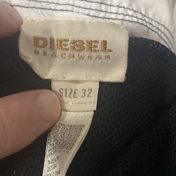 Diesel Swimwear Red Acid Dye Board Short Size US 32.  12 inch inseam - Picture 6 of 6